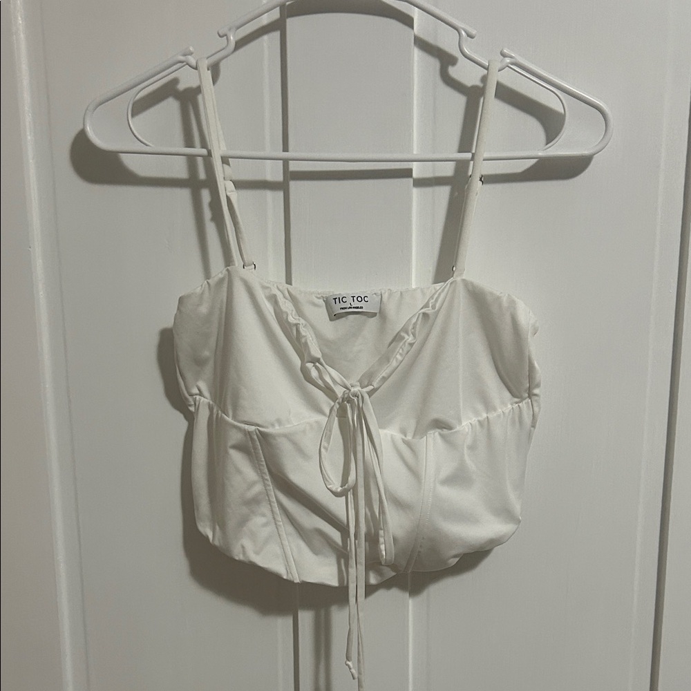 White Women's Corset  Top